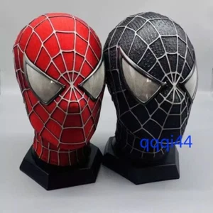 Handgefertigte 1:1 Spiderman Tobey Maguire Kapuze Maske 3D Kopfbedeckung tragbar Requisite Geschenk - Bild 1 von 16