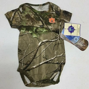 NWT 0-3 month Auburn Tigers Creeper Romper Infant Baby Shirt Camo Realtree - Picture 1 of 3