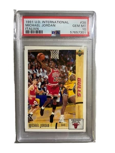 1991 UD International #38 Michael Jordan PSA 10 Italian GEM MT - Picture 1 of 5