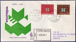 1963 - FDC Venetia - EUROPA - Viaggiata per raccomandata  - n.204It - Picture 1 of 2