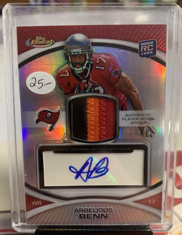 2010 Topps Finest Arrelious Benn RPA Rookie Patch Auto /99 Tampa Bay Buccaneers - Image 1 of 2