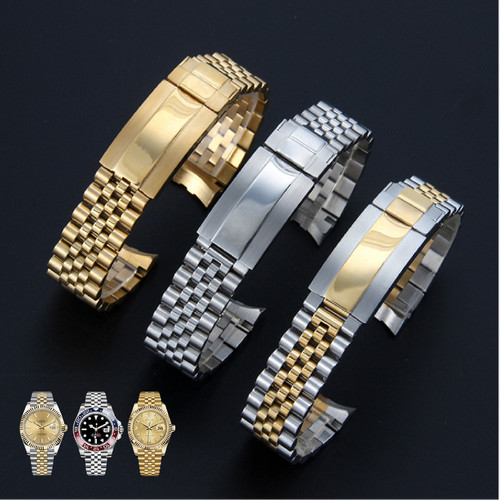 A BATHING APE (BAPE) Cinturino orologio 20 mm acciaio inox 316L oro rosa argento bracciale giubileo