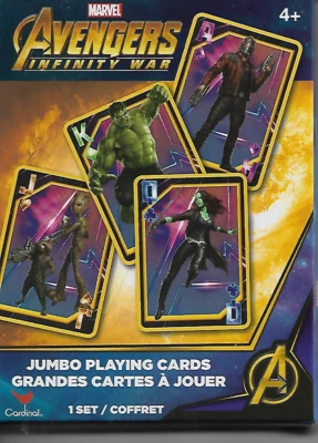 Marvel Avengers Infinity War JUMBO Juegos de Cartas Coche de Viaje Juguete para Niños Foto 1 de 2