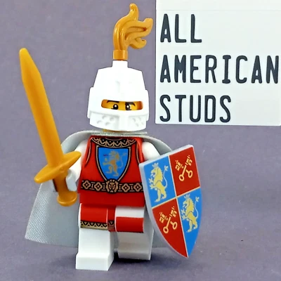 LEGO Castillo Caballero León Minifigura Raro Escudo BAM 21325 Rey Medieval 10305 Foto 1 de 4