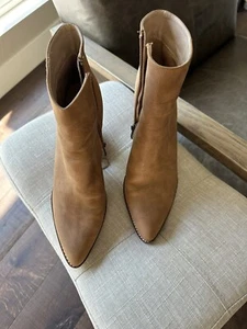 Arider Girl zip bootie US9 tan 3" stacked heel excellent condition - Bild 1 von 7