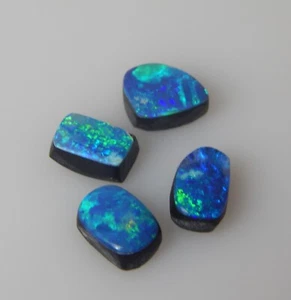 Handmade Australian Doublet Opal Small Size 3.5 Cts 6x4x3 TO 8x5x3 MM 4 Pc D-47 - Picture 1 of 9