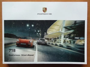 V36352 PORSCHE 718 BOXSTER & CAYMAN - MANUEL UTILISATEUR - 2022 - 16x21 - GB - Imagen 1 de 4
