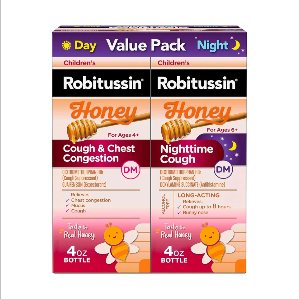 Children's Robitussin Honey Day Night Cough DM 8oz