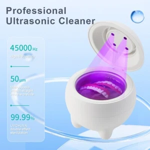 Ultrasonic cleaning machine, denture cleaner, 4LED lights, 45 KHz high frequency - Picture 1 of 18