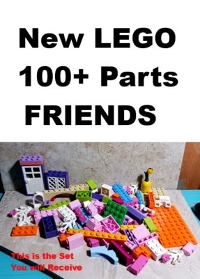 New LEGO Friends Bricks Plates Pink Purple Orange Flower Window Door 100+ Parts - Image 1 of 4