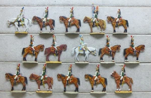 15 Zinnfiguren Frankreich Garde Dragoner Kavallerie Napoleon 30mm bemalt - Bild 1 von 1