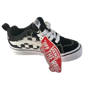 VANS Kids Filmore Checkerboard Low Top Skate Shoe Unisex Blk/Wht Size 10.5 NEW - Picture 1 of 8