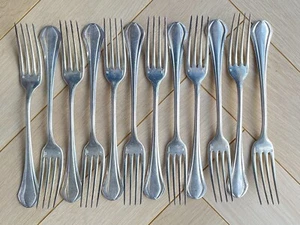 12 Fourchettes CHRISTOFLE en métal argenté - Modèle Printania - Picture 1 of 4