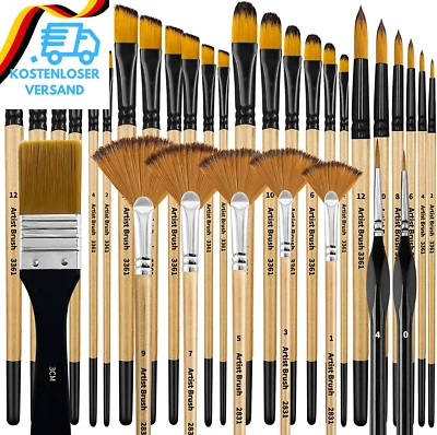BESUCHE DEN BOUGIMAL-STORE Bougimal Pinselset Acrylfarben, 32 Acryl Pinsel Set, Künstlerpinsel Mit Rund, Ec