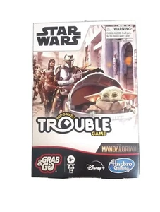 ☑️Trouble Game Pop-O-Matic Star Wars The Mandalorian Grab & Go Edition Hasbro - Picture 1 of 7