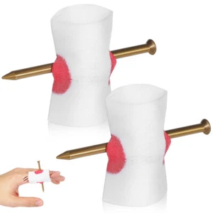 2 Pcs Plastic Fingernails Prank Through Funny Props Halloween Toys - Picture 1 of 11