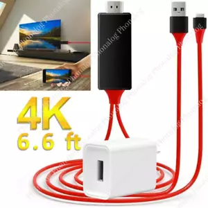 Per iPhone 14 13 12 11 6 7 8 HDMI Cavo Mirroring Telefono a TV HDTV Adattatore 1080P - Foto 1 di 13