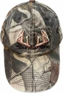 Baseball Cap Antlers Camo”Size Matters”Preowned Clean,sporting Unisex,outdoors - Picture 1 of 19