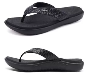 Womens Flip Flops Ladies Yoga Mat Comfortable Walking Thong Sandals With Plan... - Picture 1 of 9
