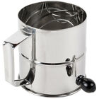  8 Cup Stainless Steel Rotary Flour / Powdered Sugar Sifter