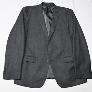Van Heusen Flex 46R Gray Check Slim Mens Blazer Suit Jacket Sport Coat - Picture 1 of 12