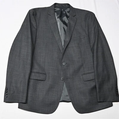Van Heusen Flex 46R Gray Check Slim Mens Blazer Suit Jacket Sport Coat - Image 1 of 4