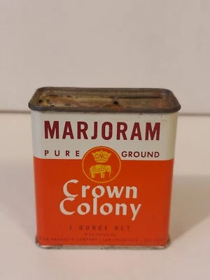 Crown Colony Brand 1959 Marjoram Spice Tin - Image 1 of 4
