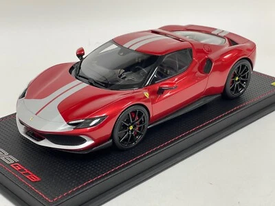 1/18 MR Colección Ferrari 296 GTB en Rosso Imola Assetto Fiorano Base Cuero Foto 1 de 4