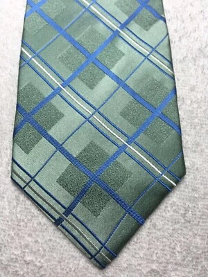 STAFFORD CORBATA HOMBRE VERDE CON AZUL Y BLANCO 3,75 X 60 NUEVA SIN ETIQUETAS Foto 1 de 4