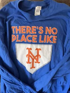 NEW YORK METS SGA There's No Place Like Home NY BLUE XL T-SHIRT LONG SLEEVE TEE - Picture 1 of 6