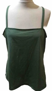 Ladies TRUE Khaki Green Strappy Camisole Vest Top U.K. 20 FREE P&P - Picture 1 of 5