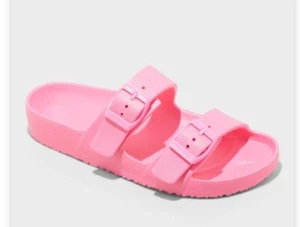 Women’s Shade & Shore EVA Buckle Beach Slides Pink 11 NWT - Picture 1 of 7