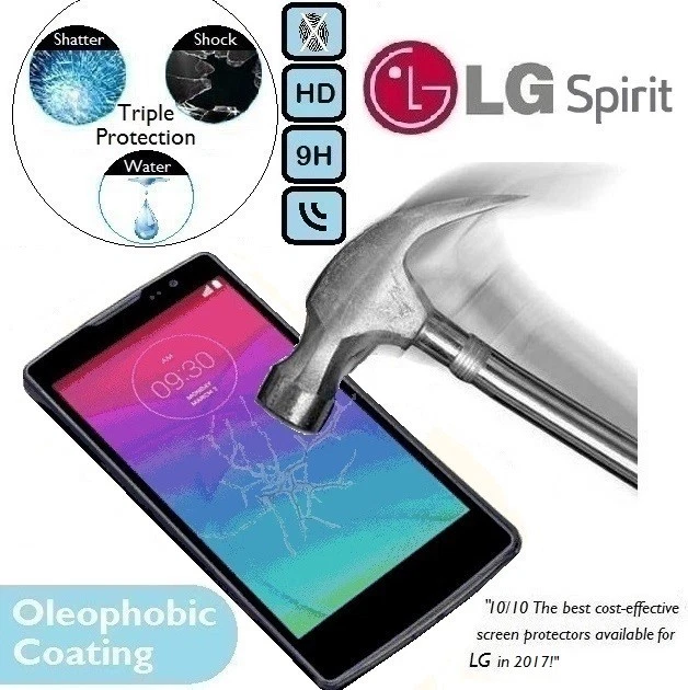 Protector de pantalla de película de vidrio templado 100 % genuino H420/H440/H440N para LG Spirit Foto 1 de 2