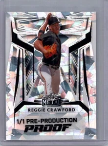 Reggie Crawford 2024 Leaf Baseball 1/1 Pre Production Proof - Picture 1 of 1