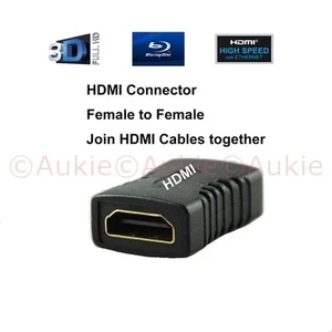 2(TWO) of Female to Female HDMI Connectors for 3D & Blu-ray - Picture 1 of 1