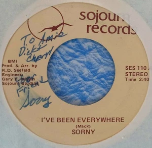 Hear STEVENS POINT WI COUNTRY Sorny WISONSIN I've Been Everywhere Nashville 45 - Picture 1 of 3
