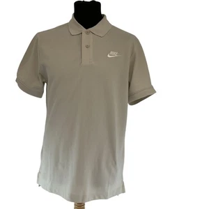 Nike Men's Polo Shirt Short Sleeve Beige 100% Cotton Size Small - Picture 1 of 7