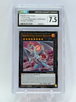 2025 Yu Gi Oh Indigo-Eyes Silver Dragon SDWD-EN032 URare 1st Edition CGC 7.5 - Image 1 of 4