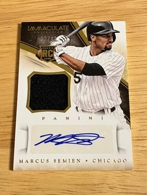 MARCUS SEMIEN auto jersey rc 2014 Panini Immaculate Collection #d /49 - Image 1 of 2