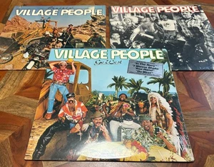 3 VILLAGE PEOPLE R&B SOUL FUNK DISCO LPS 1 Comes W/ Poster ~GO WEST YMCA CRUISIN - Picture 1 of 1