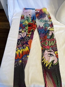 Touch Me - Women's Comic Print Legging - Size Large - In Great Cond Cartoon - Picture 1 of 9