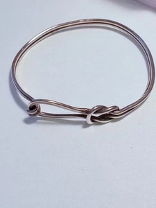 Vintage Handwerker Sterlingsilber Haken Doppel Draht Armreif Armband 6" 4,91 g - Bild 1 von 5
