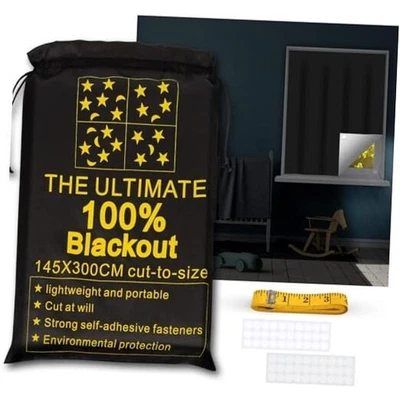 Портативные затемняющие абажуры ULIGOOD (118 x 57 дюймов) дорожные 57 дюймов ширина x 118 дюймов длина (упаковка из 1) - Изображение 1 из 4