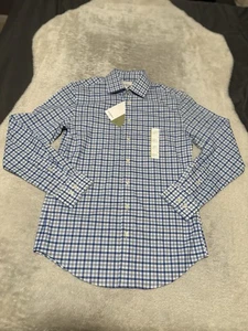 New Sonoma Men’s Blue Plaid Button Down Shirt Size Small Standard Fit  - Picture 1 of 7