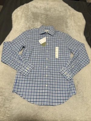 New Sonoma Men’s Blue Plaid Button Down Shirt Size Small Standard Fit - Image 1 of 4