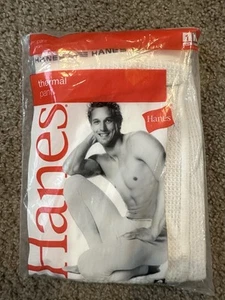 Vintage 2005 Hanes Thermal Pant Men's M 34-36 Cotton Polyester - Picture 1 of 2
