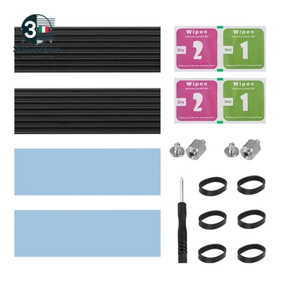 2 Pz Dissipatori Di Calore in Alluminio per SSD 2280 Con Pad Termico in Silicone - Immagine 1 di 4