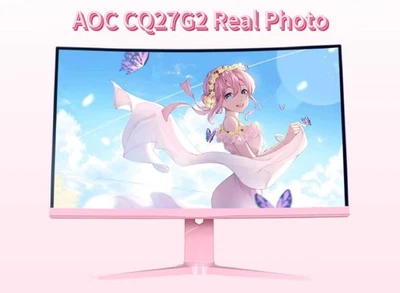 AOC CQ27G2X Pink 2K 180HZ Gaming Monitor 2560*1440 - Image 1 of 4