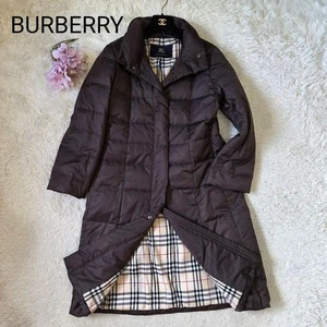 Burberry Daunenmantel Puffer Jacke Lang Nova Check 9 Farbe Dunkelbraun Japan - Bild 1 von 24