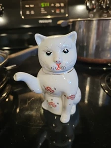 TETERA O CREMERA VINTAGE LUCKY KITTY CAT Aprox 5.5" de alto - Imagen 1 de 6